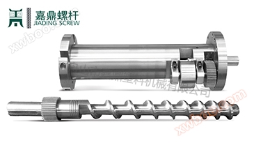 Silicone rubber cold feeding screw and barrel