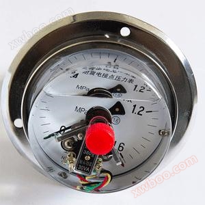 Contacto eléctrico antisísmico con manómetro delantero en el eje (incorporado)