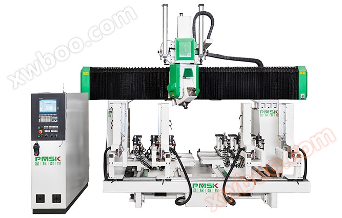 Solid wood five axis linkage machining center