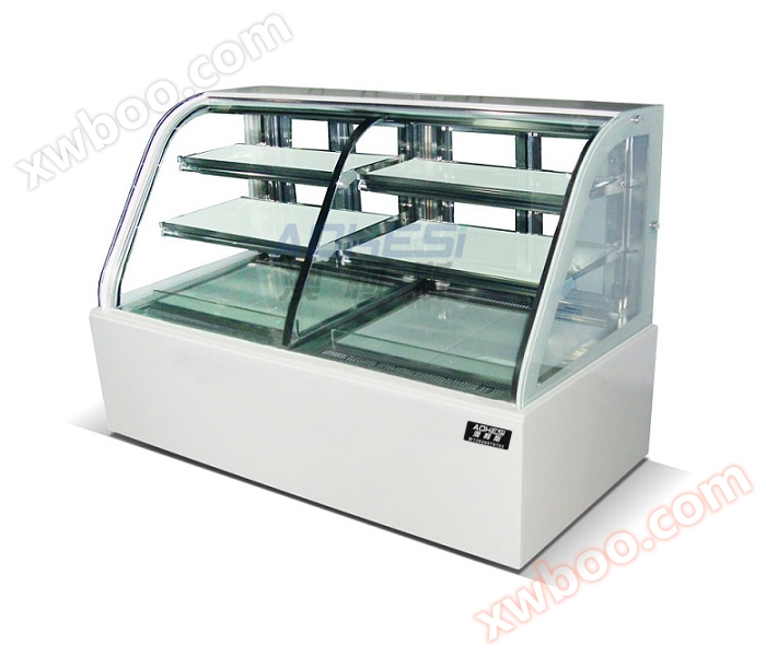 Lusso doppio arco doppio temperatura tre strati posteriore porta spostabile torta espositore