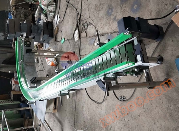 Stainless steel flat top chain plate conveyor