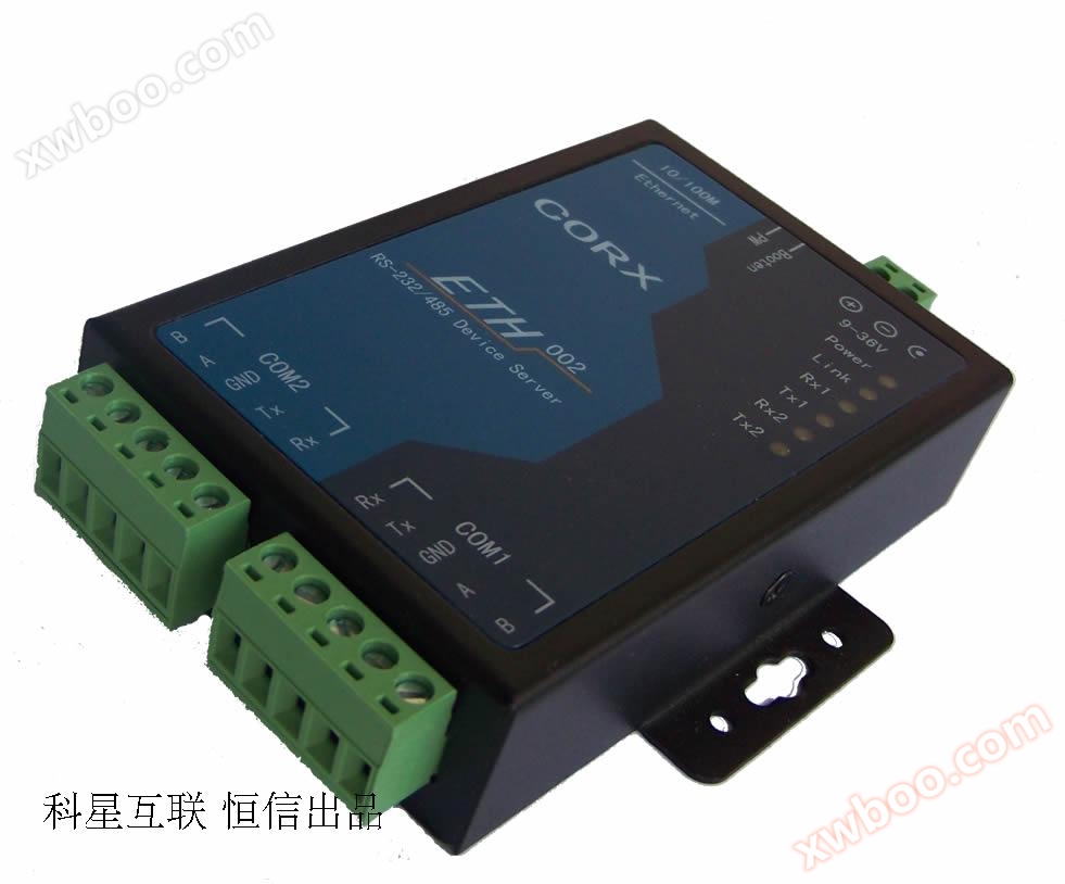 Server mit zwei seriellen Anschlüssen Serielle Vernetzung RS232/RS485 zu RJ45 Serielle Anschlüsse zu Ethernet