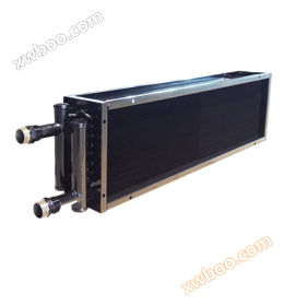 Electrophoretic fin heat exchanger for swimming pool industry